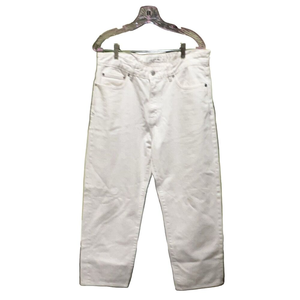 Lacoste Straight Fit Jeans Men's White 36/32 100% Cotton